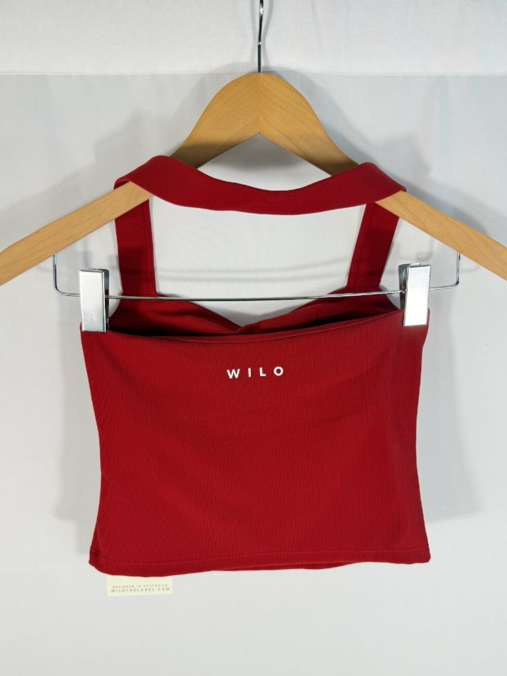 Wilo The Label Longline Halter Shorts Set in Red XS NWT 2 Piece Workout - Picture 3 of 7